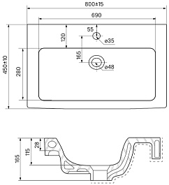 Iddis Мебель для ванной Mirro 80 подвесная белая/ясень шимо – фотография-14